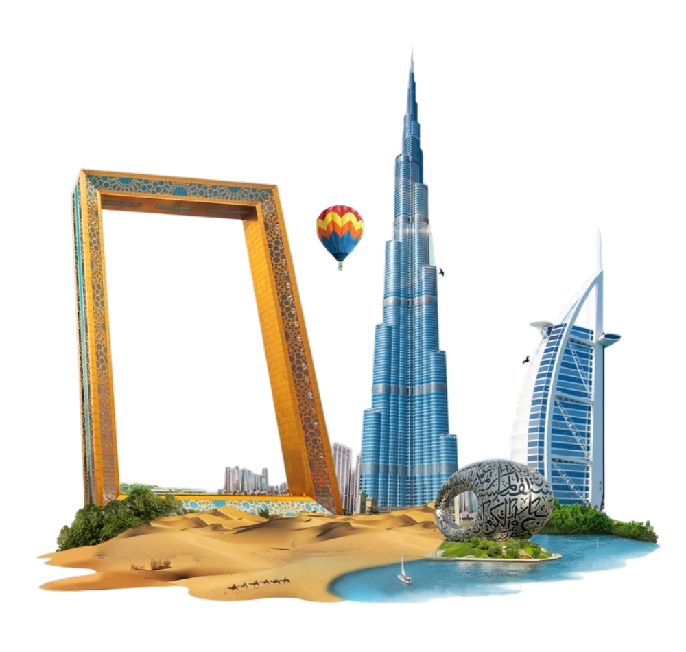 Dubai skyline and landmarks